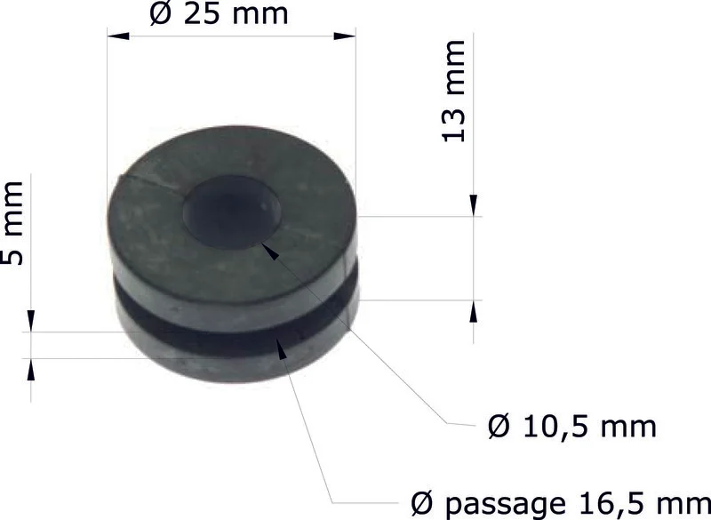 Silentblock TOURMAX - Honda CR125R '98-99/Radiador 61103-430-000 GRM-104/10 (set de 10)