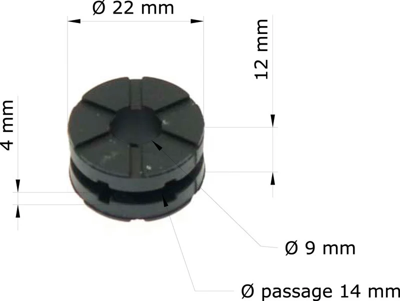 Silentblock TOURMAX - Rueda trasera Honda CBF1000 06-07/GB 80106-382-770 (set de 10)