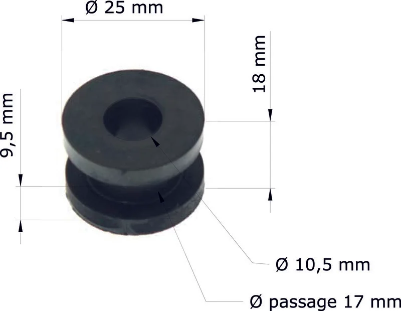 Silentblock TOURMAX - Honda CRF250R 04-08/depósito 18334-ML3-680 GRM-118/10 (set de 10)