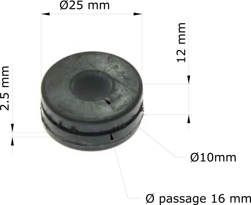 Silentblock TOURMAX - Honda CBR900RR 92-94/Faro 19051-KA4-000 GRM-126/10 (set de 10)