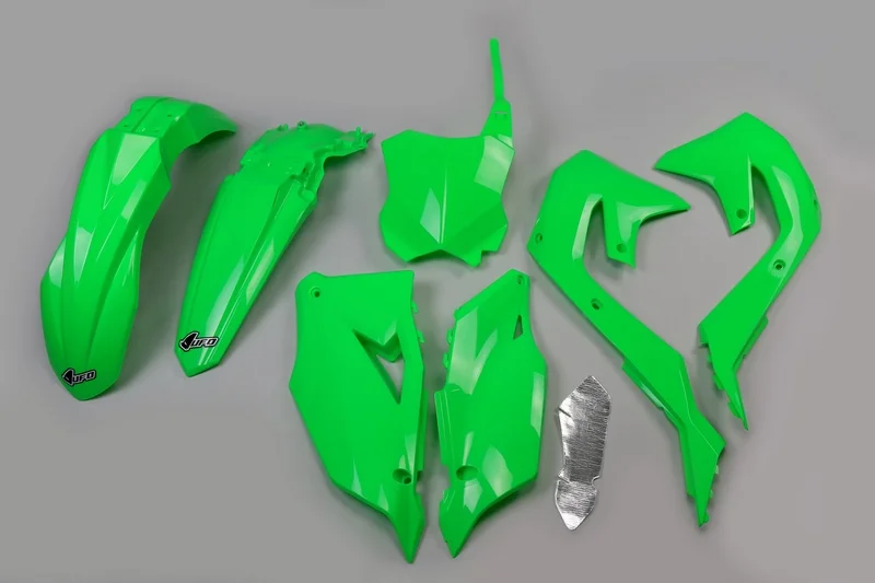 Kit plástica completo UFO Kawasaki verde fluor KAKIT227-AFLU