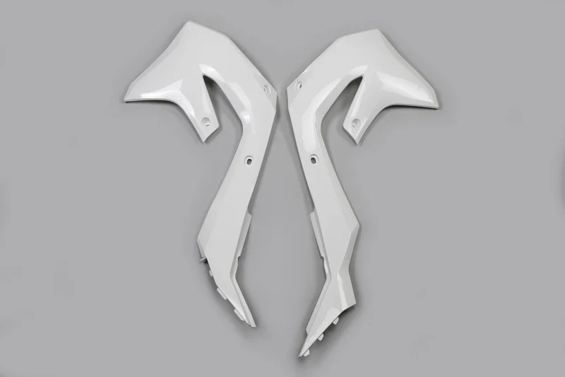 Plásticos laterales de radiador UFO blanco Kawasaki KX450