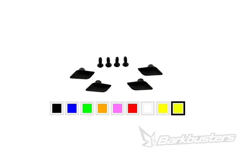 Kit de conexión de deflectores Barkbusters Color amarillo Hiviz