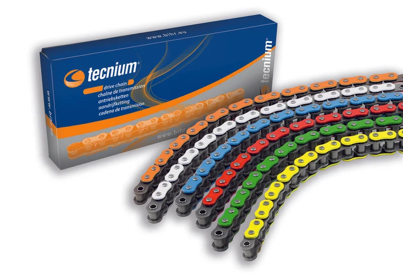 Cadena TECNIUM 420SV naranja flúor - Paso 420