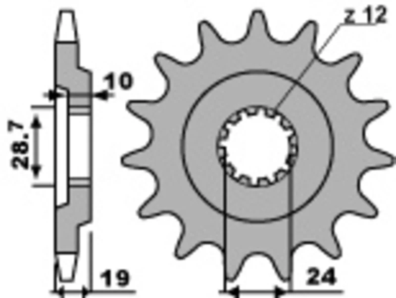 Piñón PBR acero estándar 532 - 530