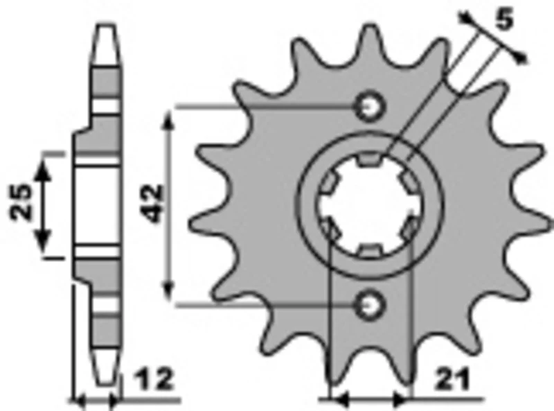 Piñón PBR acero estándar 571 - 530