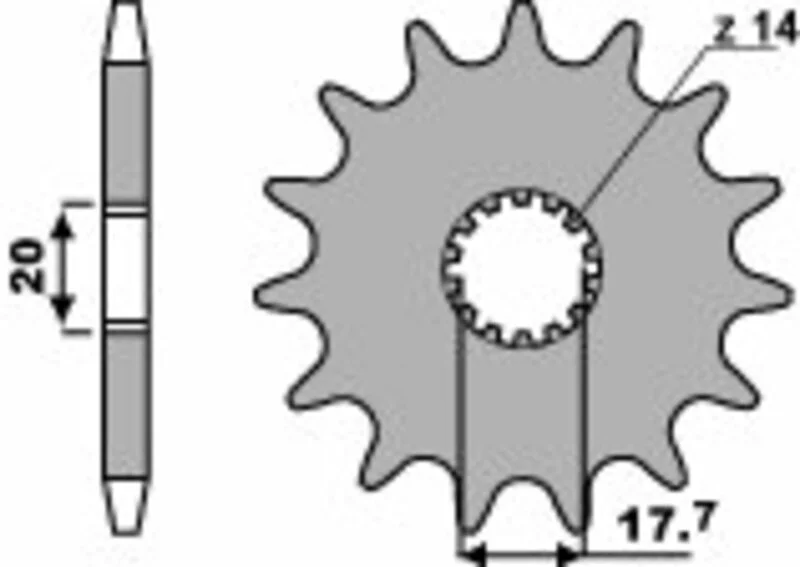 Piñón PBR acero estándar 440 - 520