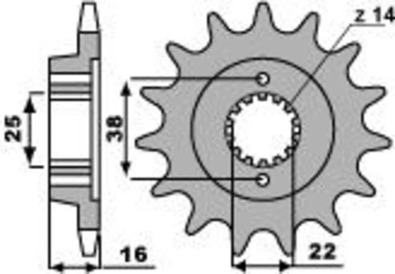 Piñón PBR acero estándar 2222 - 525