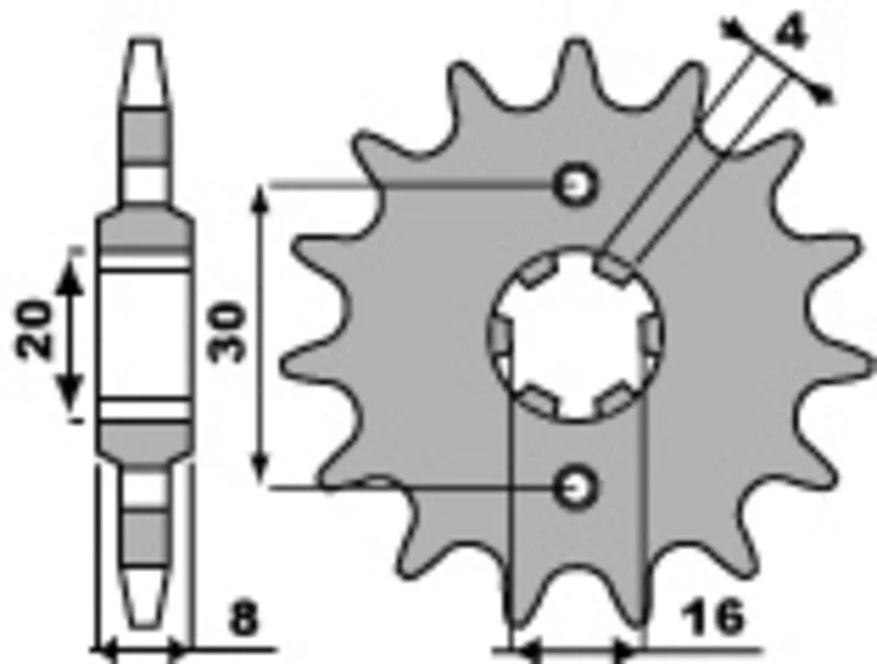 Piñón PBR acero estándar 718 - 520
