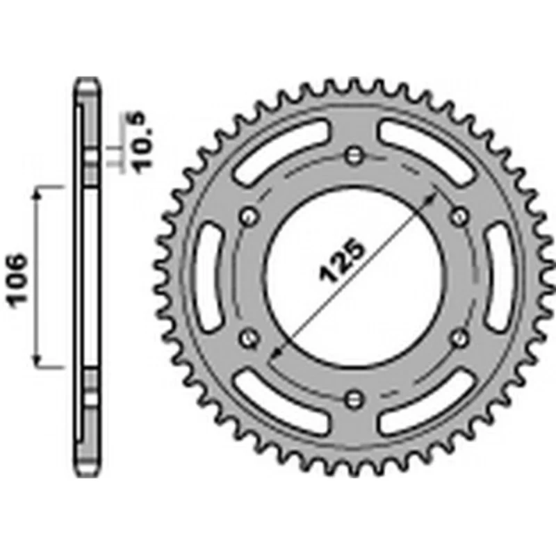 Corona PBR acero C45 estándar 4529 - 525