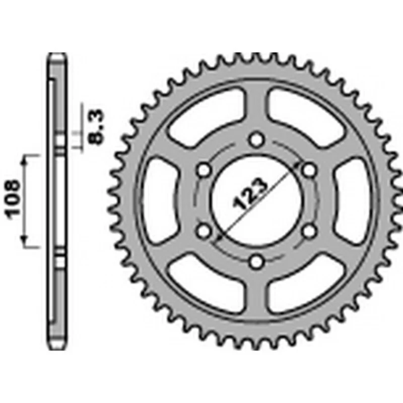 Corona PBR acero C45 estándar 4606 - 428