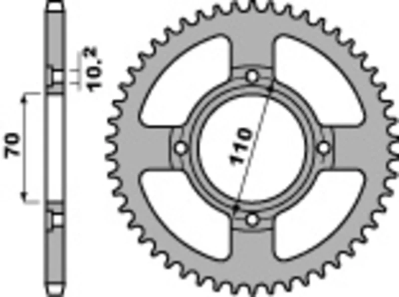 Corona PBR acero C45 estándar 248 - 520