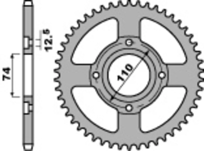 Corona PBR acero C45 estándar 854 - 530