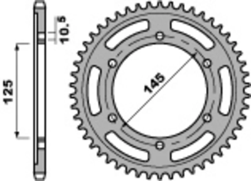 Corona PBR acero C45 estándar 869 - 525