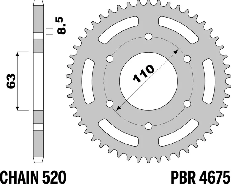 Corona PBR aluminio ultra-light anodizado 4675 - 520