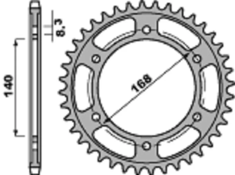 Corona PBR acero C45 estándar 4550 - 525