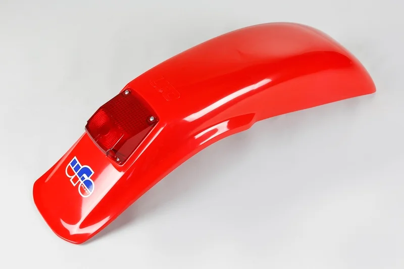 Guardabarros trasero universal UFO enduro con luz 125cc-250cc-500cc (1983-1993) rojo ME08027-B