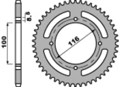 Corona PBR acero C45 estándar 467 - 420