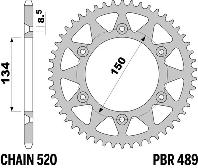 Corona PBR acero C45 estándar 489 - 520