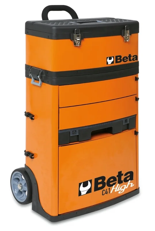 Carro portaherramientas BETA con 2 módulos, naranja (RAL2011)