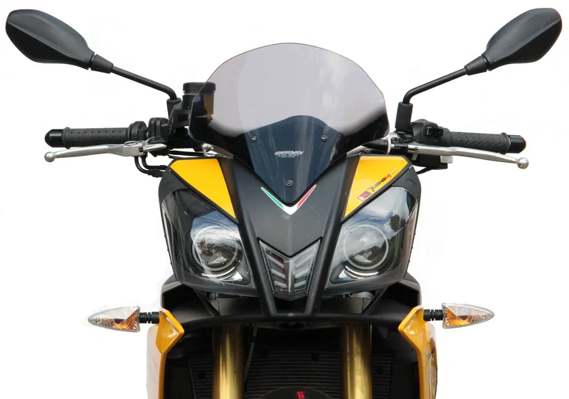 Pantalla MRA Racing SPM, ahumado, Aprilia Tuono V4 R, longitud 350 mm