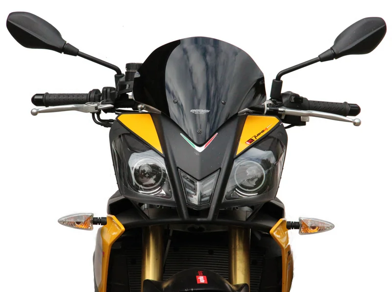 Pantalla MRA Racing SPM, negro, Aprilia Tuono V4 R, longitud 350 mm