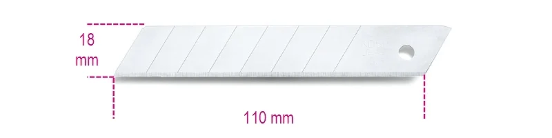 Estuche BETA de 10 láminas de recambio (18 mm) para cúter BETA (ref. 1771BM)