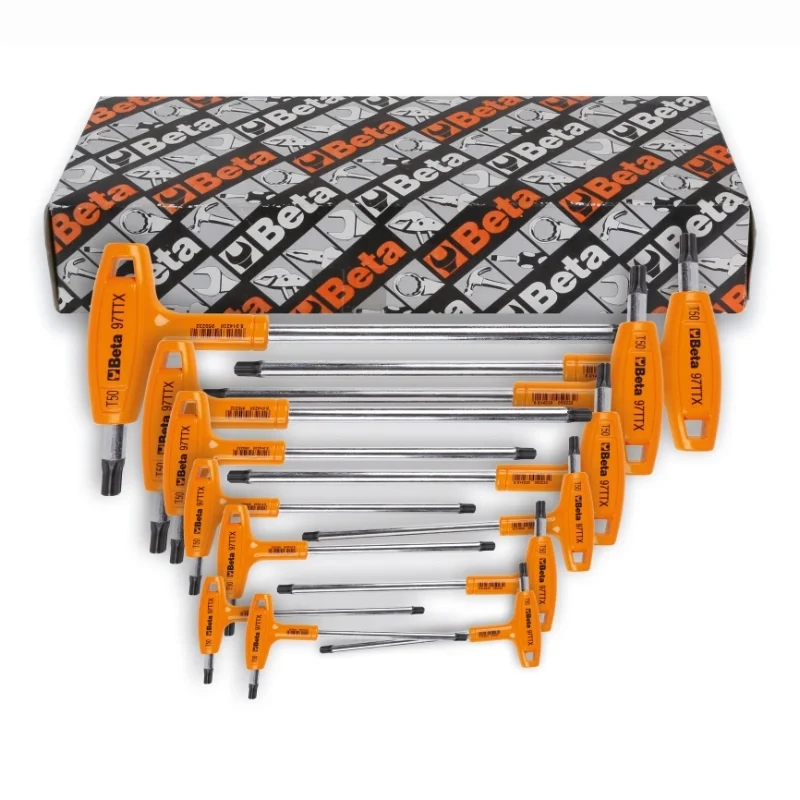 Kit BETA de 8 llaves macho curvadas con mango para tornillos Torx®
