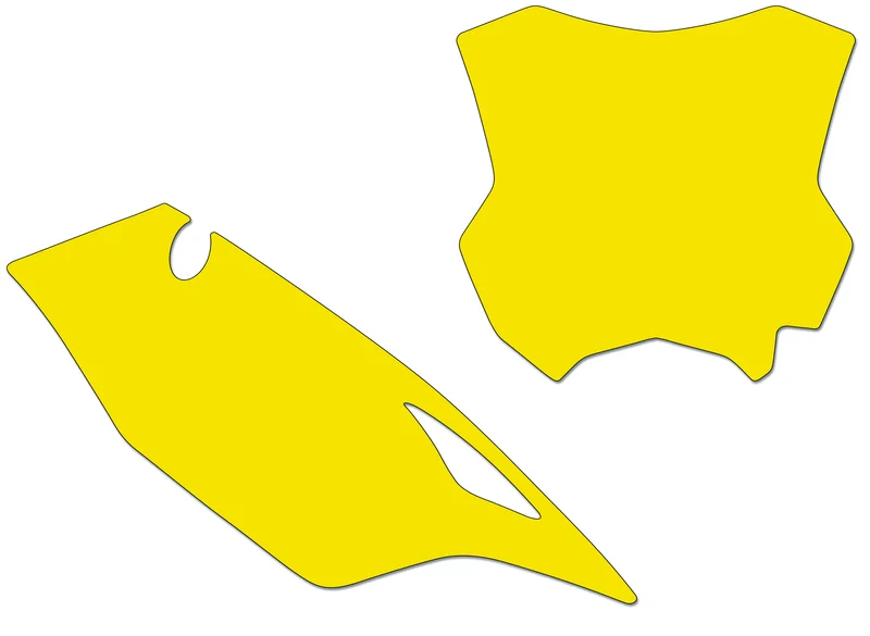 Kit adhesivos portanúmeros Blackbird KX450 19 standard/amarillo