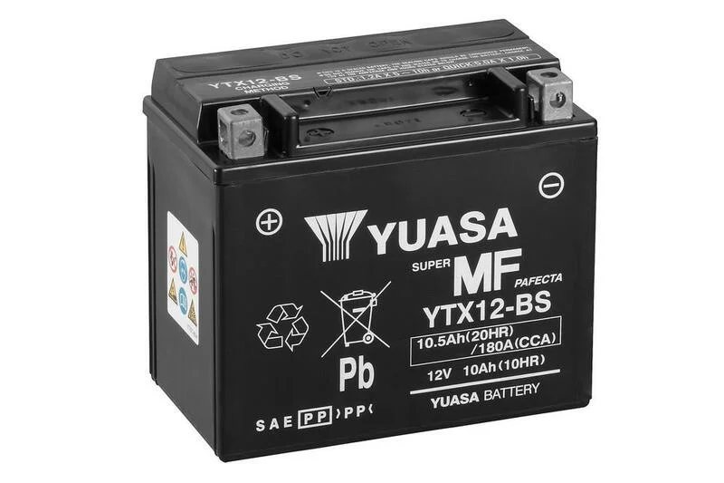 Batería YUASA YTX12-BS Combipack (con electrolito)