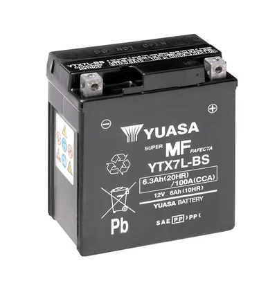 Batería YUASA YTX7L-BS Combipack (con electrolito)