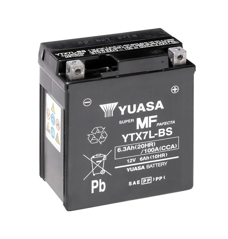 Batería YUASA YTX7L-BS Combipack (con electrolito)
