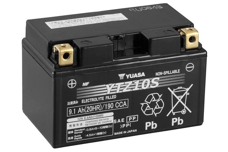 Yuasa battery YTZ10S Wet Charged (cargada y activada)