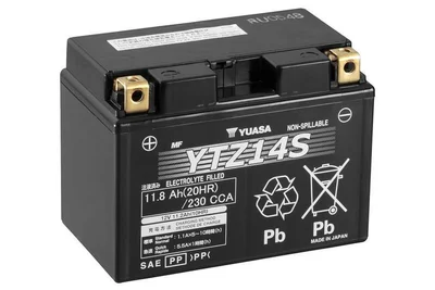 Yuasa battery YTZ14S Wet Charged (cargada y activada)