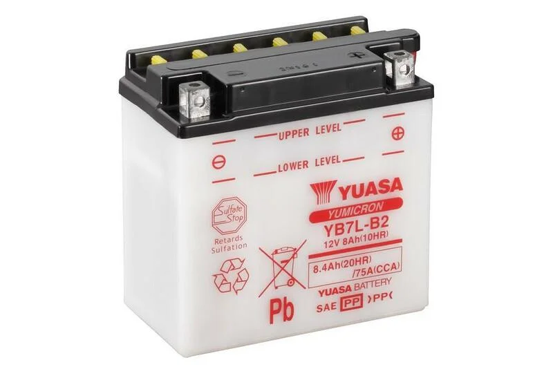 Batería YUASA YB7L-B2 Dry charged (sin electrolito)