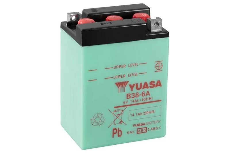 Batería YUASA B38-6A Dry charged (sin electrolito)
