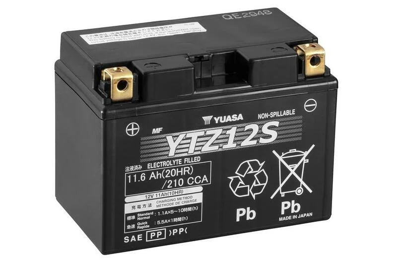 Yuasa battery YTZ12S Wet Charged (cargada y activada)