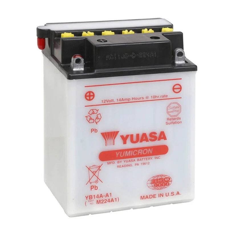 Batería YUASA YB14A-A1 Dry charged (sin electrolito)