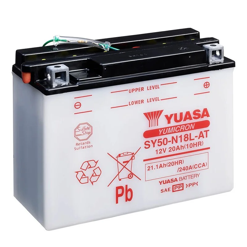 Batería YUASA SY50-N18L-AT Combipack (con electrolito)