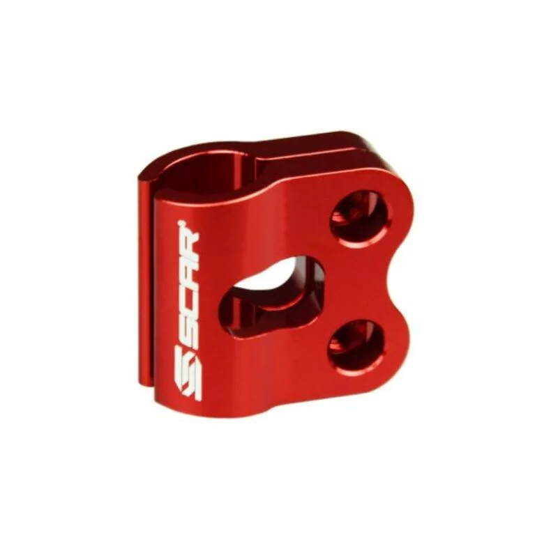 Abrazadera latiguillo de freno delantero SCAR - Rojo