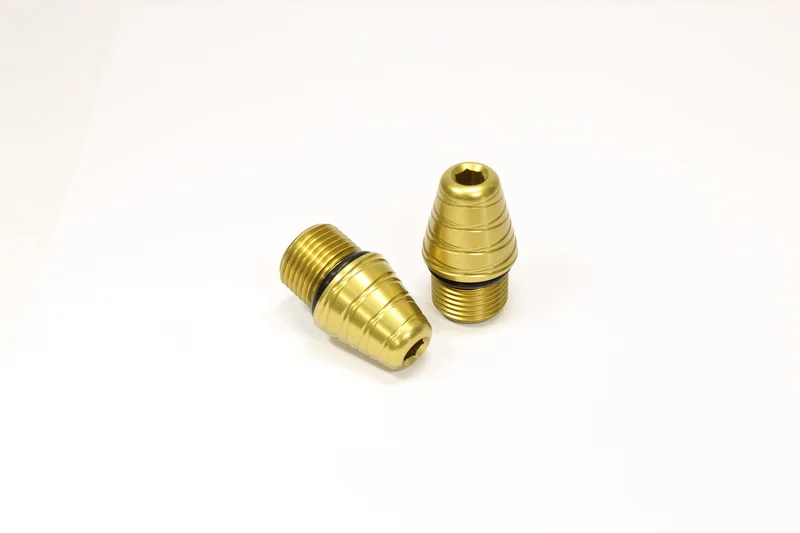 Contrapesos roscados de manillar GILLES TOOLING dorado M18x1,5 mm