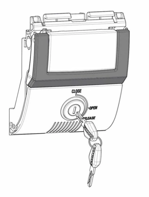 Cerradura para baúl SHAD SH48 gris titanio