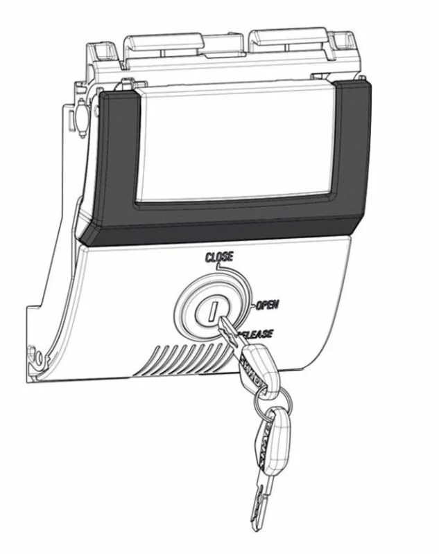 Cerradura para baúl SHAD SH48 gris oscuro
