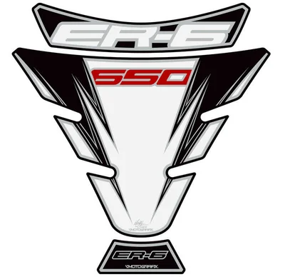 Protector de depósito Motografix Kawasaki ER6F 3 piezas blanco