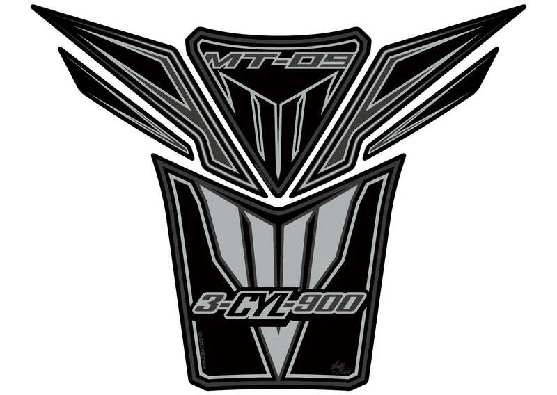 Protector de depósito Motografix YAMAHA MT-09 6 piezas negro/plata