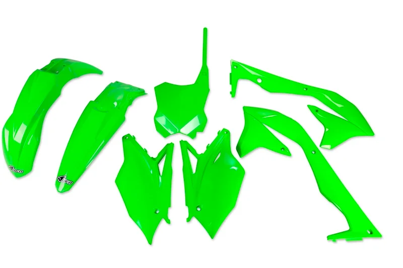Kit plástica UFO verde fluor Kawasaki KX450F