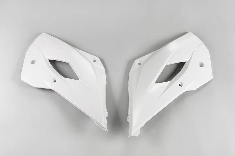 Plásticos laterales de radiador UFO blanco Husqvarna TC85