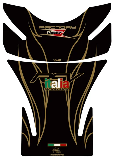 Protector de depósito Motografix RSV,RSV4 negro/oro
