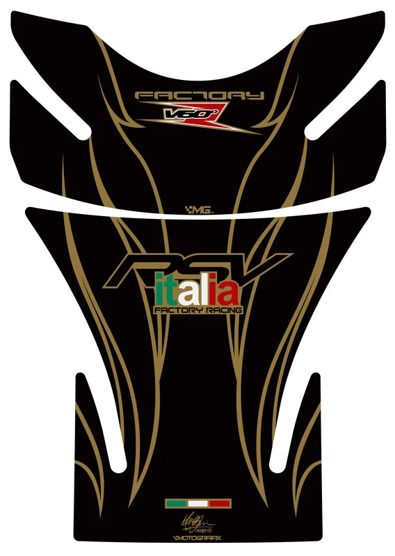 Protector de depósito Motografix RSV,RSV4 negro/oro