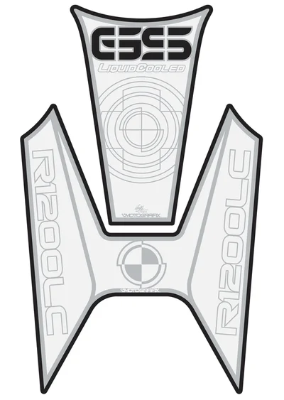 Protector de depósito Motografix R1200GS blanco · Ref. TB017W